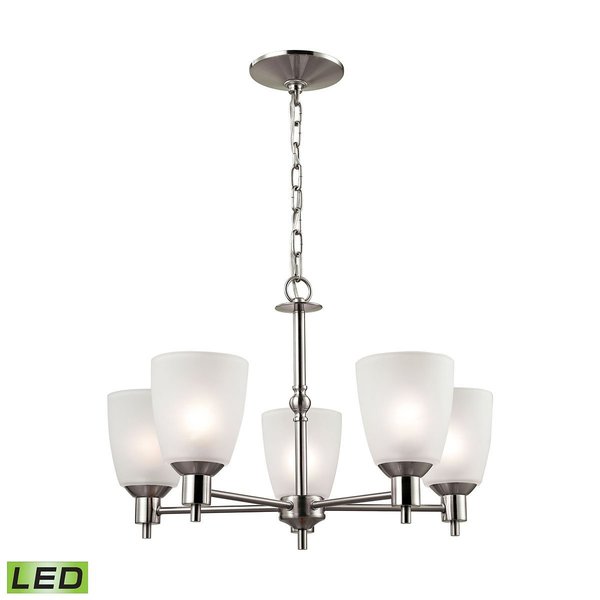 Elk Home Jackson 22'' Wide 5-Light Chandelier - Brushed Nickel 1305CH/20-LED